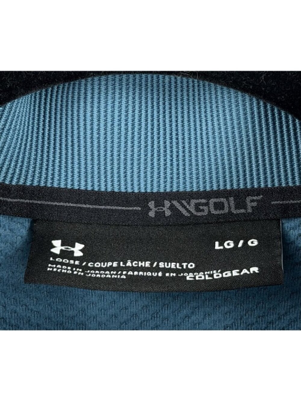 UNDER ARMOUR Men's Blue Golf Cold Gear 1/4 Snap Long Sleeve Shirt Large - Picture 3 of 4